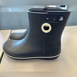 Black Croc rain boots